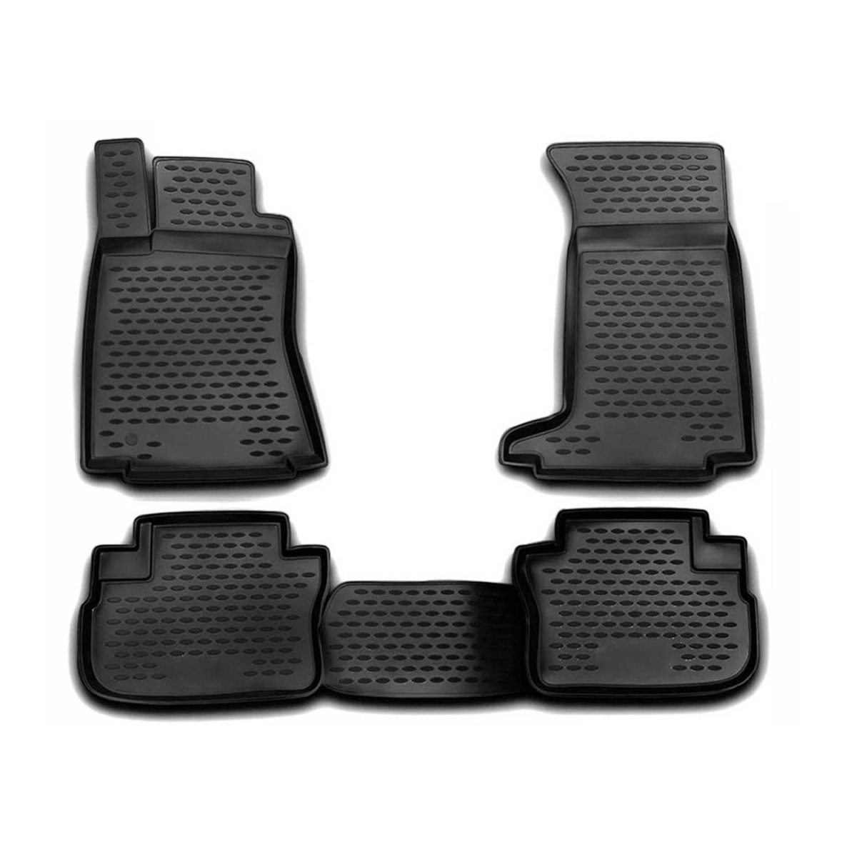 Cadillac CTS Floor Mats - Omac - Rubber TPE 4 Pcs - Black - '08-'14